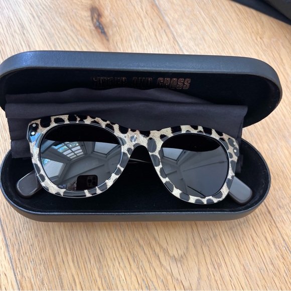 cutler & gross Accessories - Leopard Print Cutler & Gross Sunglasses with Case